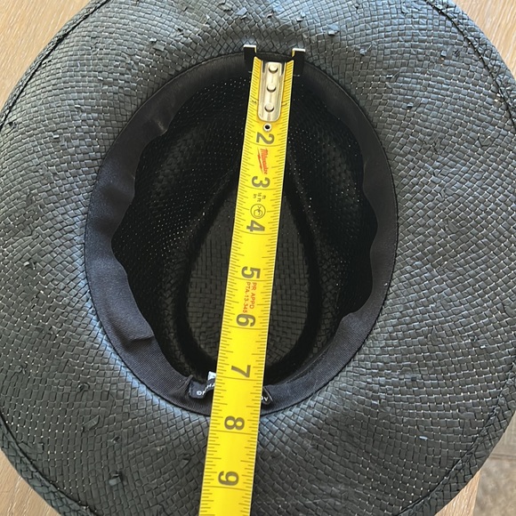 Ace of something black straw fedora hat M - Picture 10 of 11